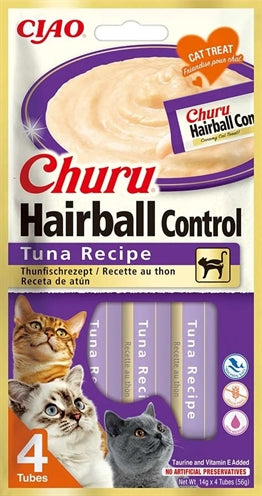 Inaba Churu Hairball cremiger Katzensnack mit Thunfisch gegen Haarballen