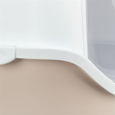 Trixie Katzentoilette Vico blush weiss seitlich – Haubentoilette Filter Haube Seitenansicht