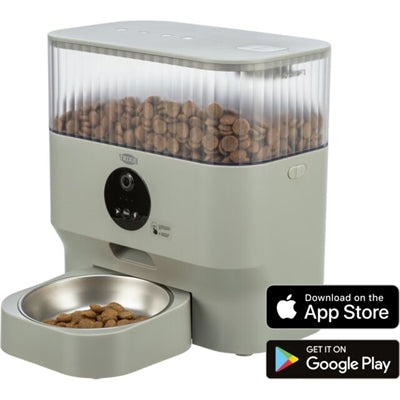 Trixie TX-C Smart Futterautomat Hellgrau – programmierbarer Futterspender für Hunde und Katzen