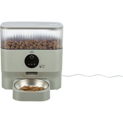 Trixie TX-C Smart Futterautomat Hellgrau Nahaufnahme – Futterspender Display Timer Oberseite