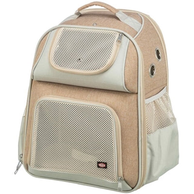 Trixie Hunderucksack aus Weide in Beige-Braun, handgeflochtener Transportkorb für Hunde