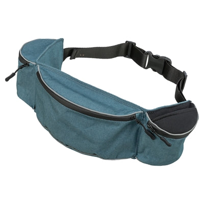 Trixie Gürteltasche Baggy Belt blau Nahaufnahme – praktische Bauchtasche Hund geöffnet Detail
