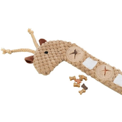 Trixie Snack Giraffe Plüsch Detailansicht – Hundespielzeug Giraffe gelb Nahaufnahme weich