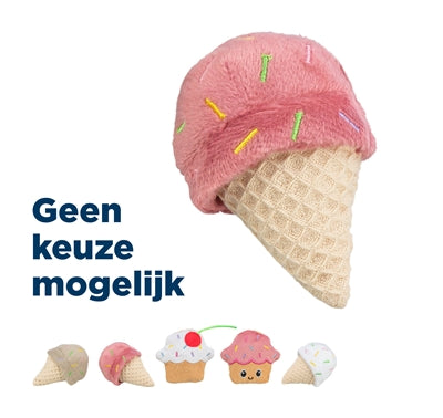 Trixie Eiscreme- oder Cupcake-Plüschspielzeug mit Katzenminze, sortierte Süßigkeiten-Motive