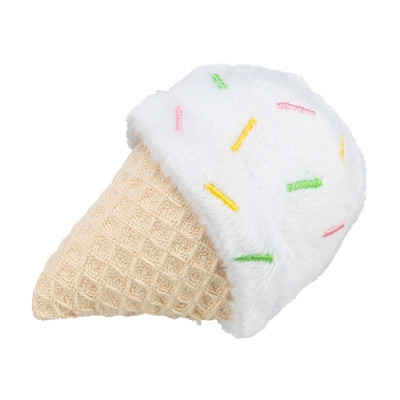 Trixie Eiscreme Cupcake Katzenminze Detailansicht – Plüsch Katzenspielzeug Nahaufnahme sortiert bunt