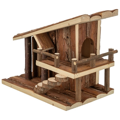 Trixie Haus Jule für Hamster Rinde Holz – Nagerhaus Versteck Hamsterhaus Rindenholz Naturmaterial