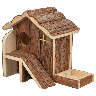 Trixie Haus Henna für Hamster Rinde Holz – Nagerhaus Versteck Hamsterhaus Rindenholz Naturmaterial
