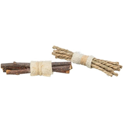 Trixie Stöcke-Set aus Luffa Rindenholz und Seegras für Nager und Kaninchen