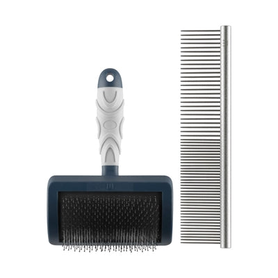 Mikki Doodle Pflegeset mit Kamm und Slicker-Bürste, Komplett-Set für Doodle-Hunderassen