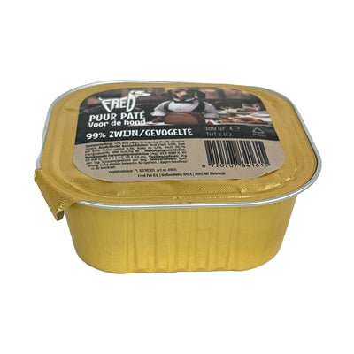 Freds Nassfutter für Hunde Wildschwein-Geflügel Pastete Verpackungsansicht