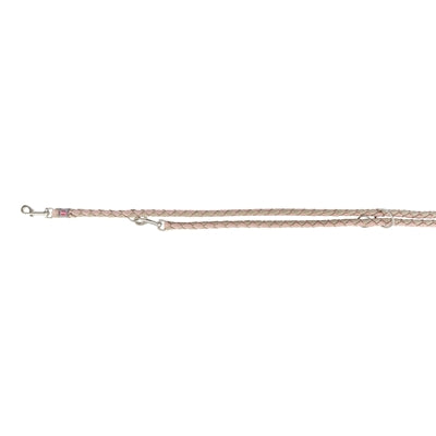 Trixie Cavo Leine Blush Sand Detailansicht – runde Führleine Hund rosa beige zweifarbig seitlich