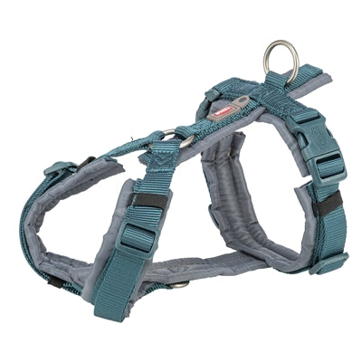 Trixie Hundeleine Premium Verstellbar Marine seitlich – Hundeleine Nylon Metallringe Detail