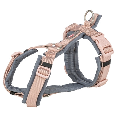 Trixie Hundeleine Premium Verstellbar Karamell seitlich – Hundeleine Nylon Metallringe Detail