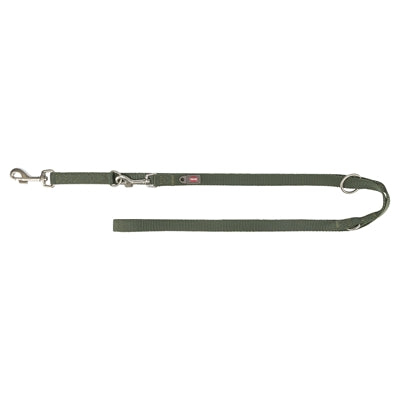Trixie Hundegeschirr Premium H-Rig Olivgrün seitlich – Geschirr Schnalle Metallring Detail