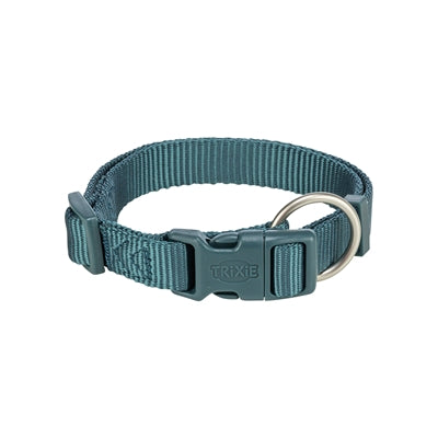 Trixie Premium Hundehalsband in Petrol-Blau, strapazierfähiges Halsband für Hunde