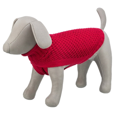 Trixie Norwood Hundebekleidung rot – Seitenansicht Strickmuster
