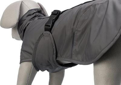 Trixie Hundejacke Limoux steingrau – Nahaufnahme Material und Nähte