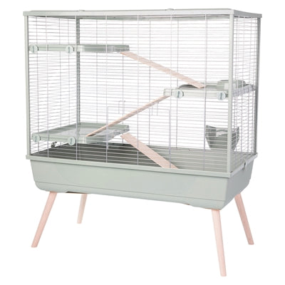 Zolux Neolife Nagetierkäfig in Grün, moderner Käfig für Hamster und Kleintiere