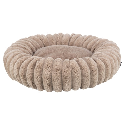 Trixie Hundekorb Lonni rund hellbraun – gemütliches Hundebett mit weichem Rand
