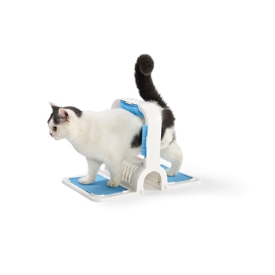 Imac Multifunktionsbogen Katze Detailansicht – Bürste und Kratzbogen Anwendung Nahaufnahme