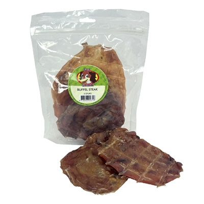 Petsnack Büffel Steak getrockneter Kausnack für Hunde natürlich und proteinreich