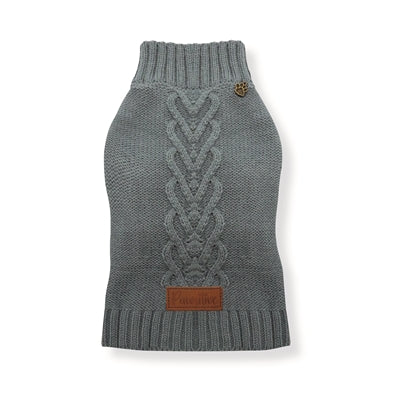 Croci Hundebekleidung Homy Keltisch grau – Detailansicht Strickqualität