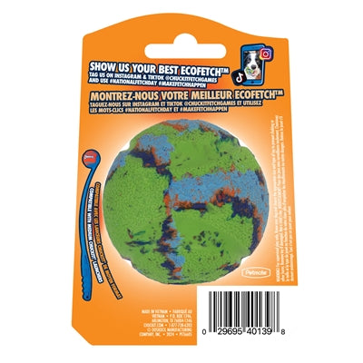 Chuckit EcoFetch-Ball recycelt Detailansicht – umweltfreundlicher Apportierball Hunde Nahaufnahme
