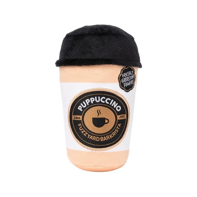 Fuzzyard Barkrista Puppuccino Plüschspielzeug – Kaffeebecher-Hundespielzeug mit Quietscher