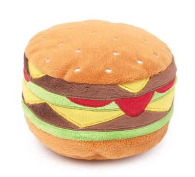 Fuzzyard Hamburger Plüschspielzeug für Hunde – lustiges Quietschspielzeug im Burger-Design