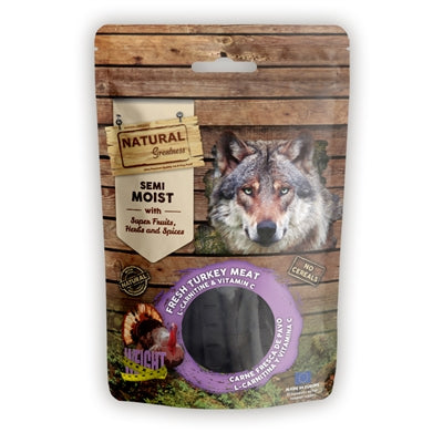 Natural Greatness Gewichtsstöcke Detailansicht – halbfeuchte diätetische Hundesnacks Nahaufnahme