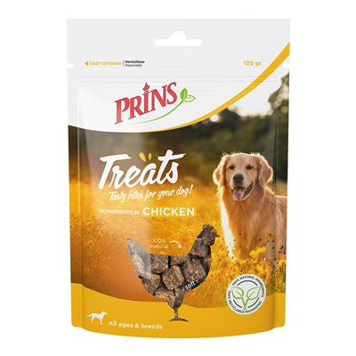 Prins Treats Huhn – natürliche Hühnchen-Leckerlis für Hunde als Belohnung