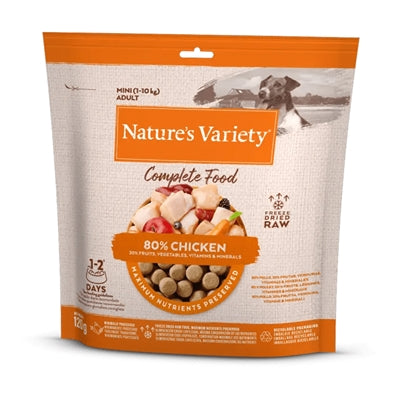 Natures Variety gefriergetrocknetes Komplettfutter Mini Adult Huhn – Rohfutter für kleine Hunde