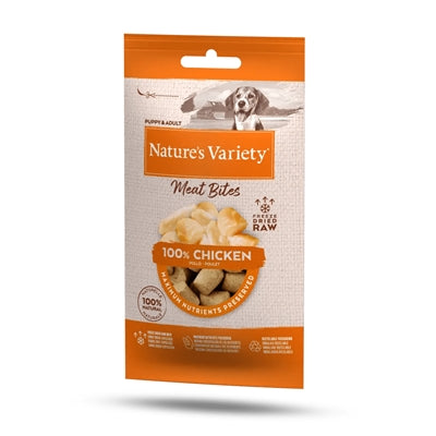Natures Variety gefriergetrocknete Hühnerbisse – proteinreicher Snack für Hunde und Katzen