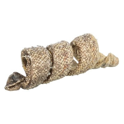 Trixie Denta Fun Curl Wokkel Kausnack mit Kabeljau für Hunde, Zahnpflege-Leckerli