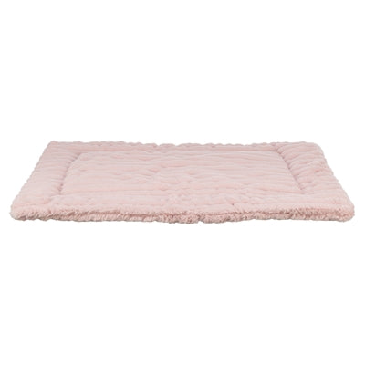 Trixie Liegematte Lonni gerippter Samt rosa – weiche Liegeplatz-Matte für Haustiere