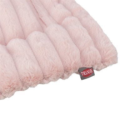 Trixie Lonni Hundematte rosa Nahaufnahme – kuschelige Liegedecke Hund waschbar Seitenansicht