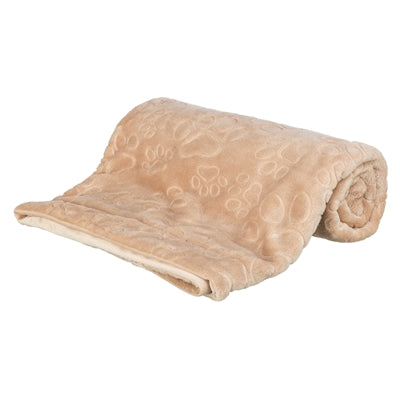 Trixie Hundedecke Barry Soft Plüsch beige – weiche Liegedecke für Hunde und Katzen