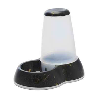 Savic Trinkschale Loop Marmor schwarz-gold – eleganter Wassernapf für Katzen