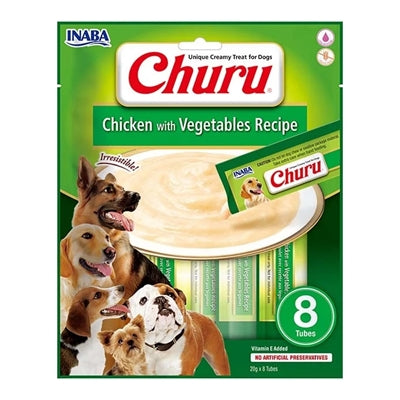 Inaba Churu Huhn mit Gemüse – cremiges Leckerli für Hunde