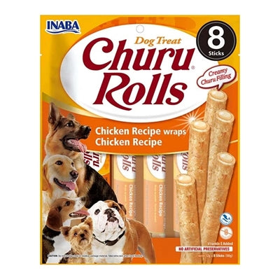 Inaba Churu Rolls Huhn Wraps – cremiger Snack-Wrap für Hunde
