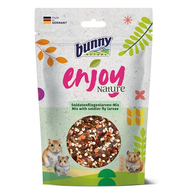 Bunny Nature EnjoyNature Mix mit Soldatenfliegenlarven, proteinreicher Nagersnack