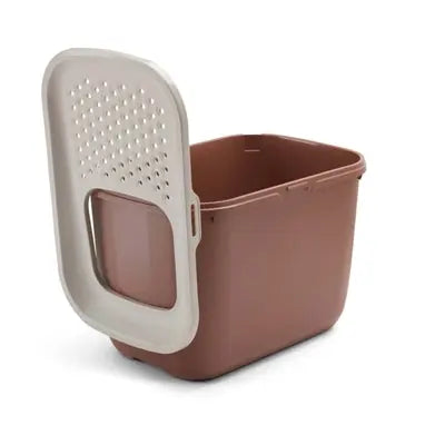 Savic Katzentoilette Hop In Champagner-Rosa / Terrakotta