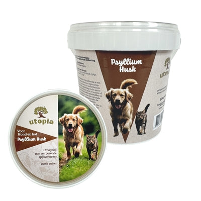 Utopia Psyllium Husk Flohsamenschalen Nahrungsergänzung für Hunde und Katzen