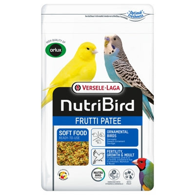Nutribird Frutti Patee Detailansicht – fruchtiges Weichfutter für Obst fressende Vögel