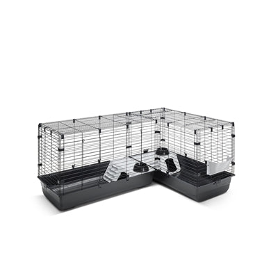 Savic Clubix Eck-Nagerkäfig schwarz geräumiger Käfig für Hamster und Mäuse