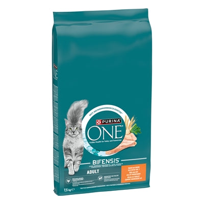 Purina ONE Adult Huhn Vollkorn Detailansicht – knuspriges Trockenfutter für Katzen
