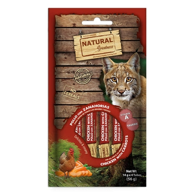 Natural Greatness cremiges Hähnchen mit Karotten – Sehhilfe Leckerli für Katzen