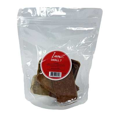 I Am Kleine Sieben Hundesnacks – Nahaufnahme der verschiedenen Snackstücke