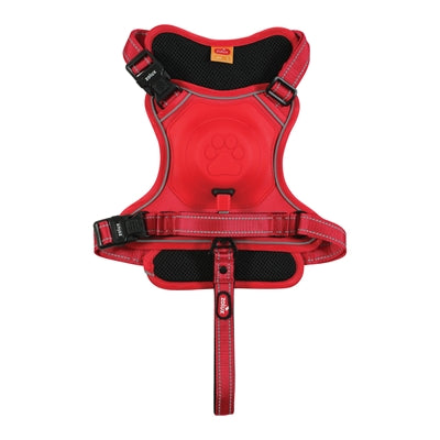 Zolux Easyride Hundegeschirr rot Detailansicht – gepolsterte Gurte und Schnallen