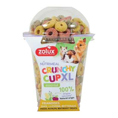 Zolux Crunchy Cup XL Ring – Ringförmige Knuspersnacks für Nagetiere und Kaninchen